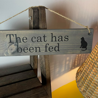 Personalised cat sign