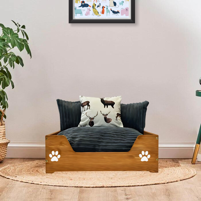 Small Dog Bed, wooden dog bed, bed for my dog, personalised dog bed, small pet bed, personalised pet bed.