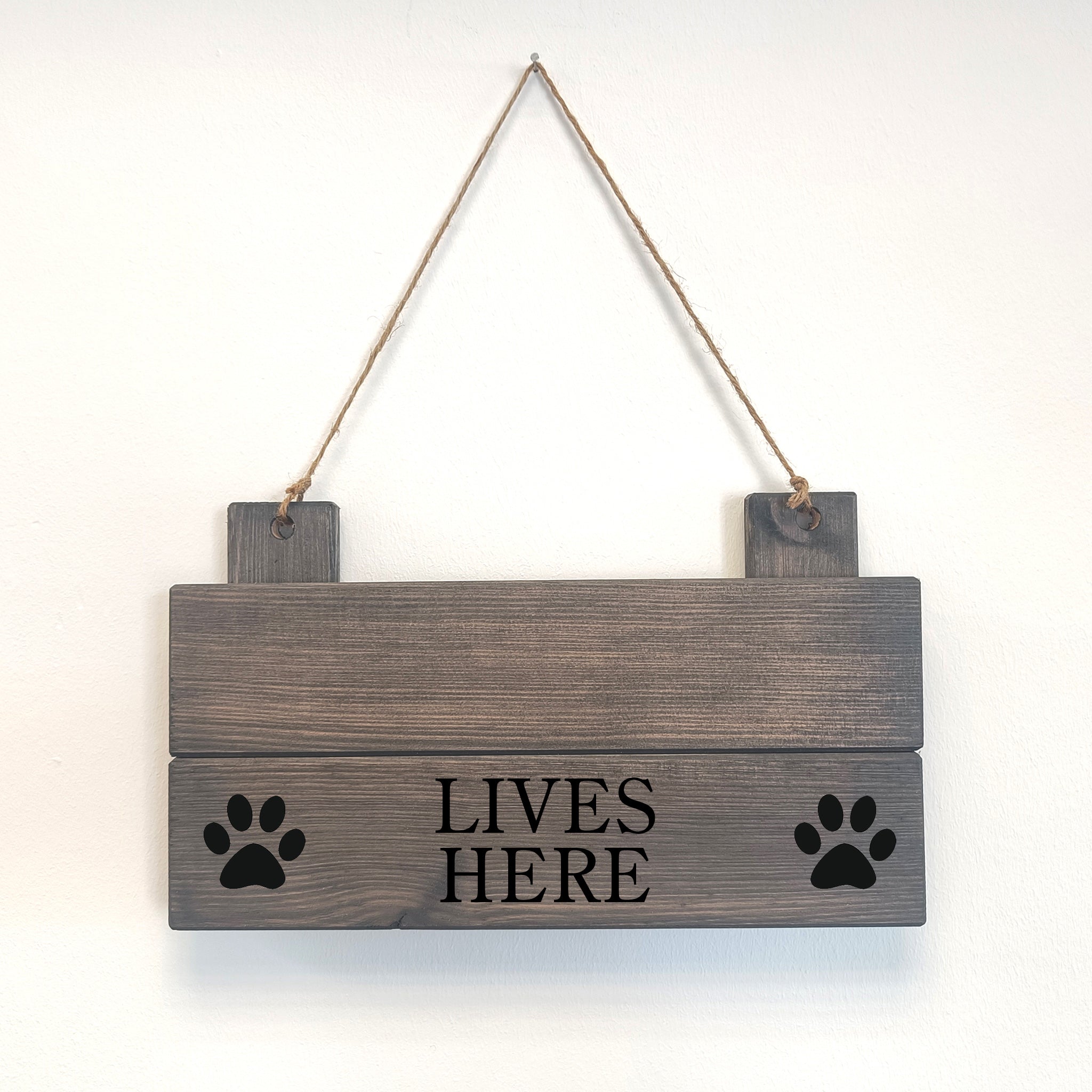 Stylish personalised Living room sign for dogs, cats