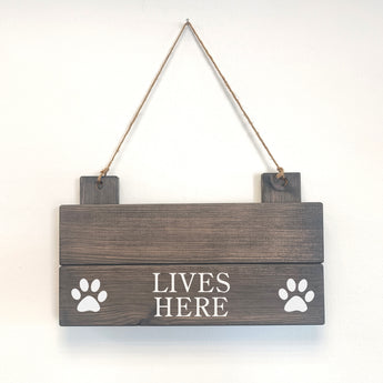 Stylish personalised Living room sign for dogs, cats
