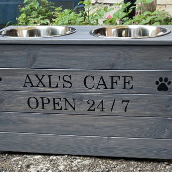 large personalised feeding station for large dogs