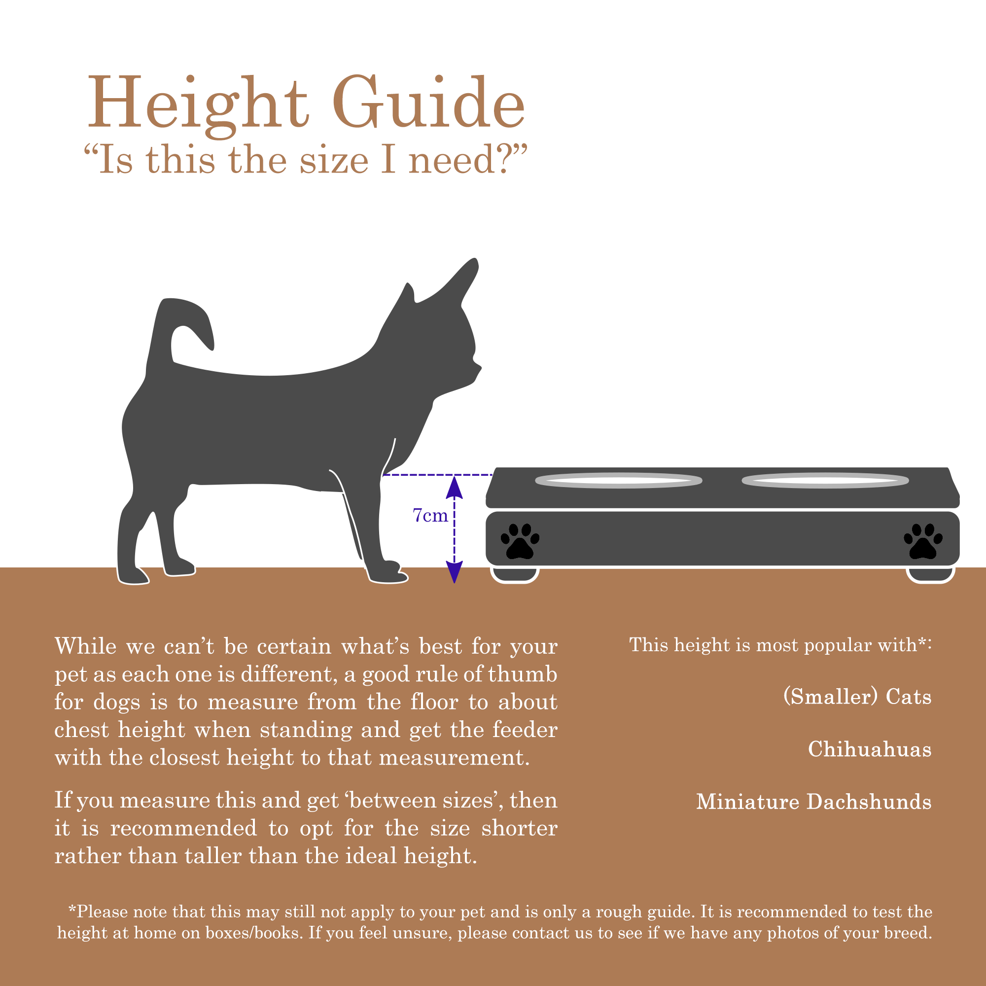 Elevated bowl size. How to measure pet bowl height. What is the best feeding bowl for my pet, how to order the right bowl size