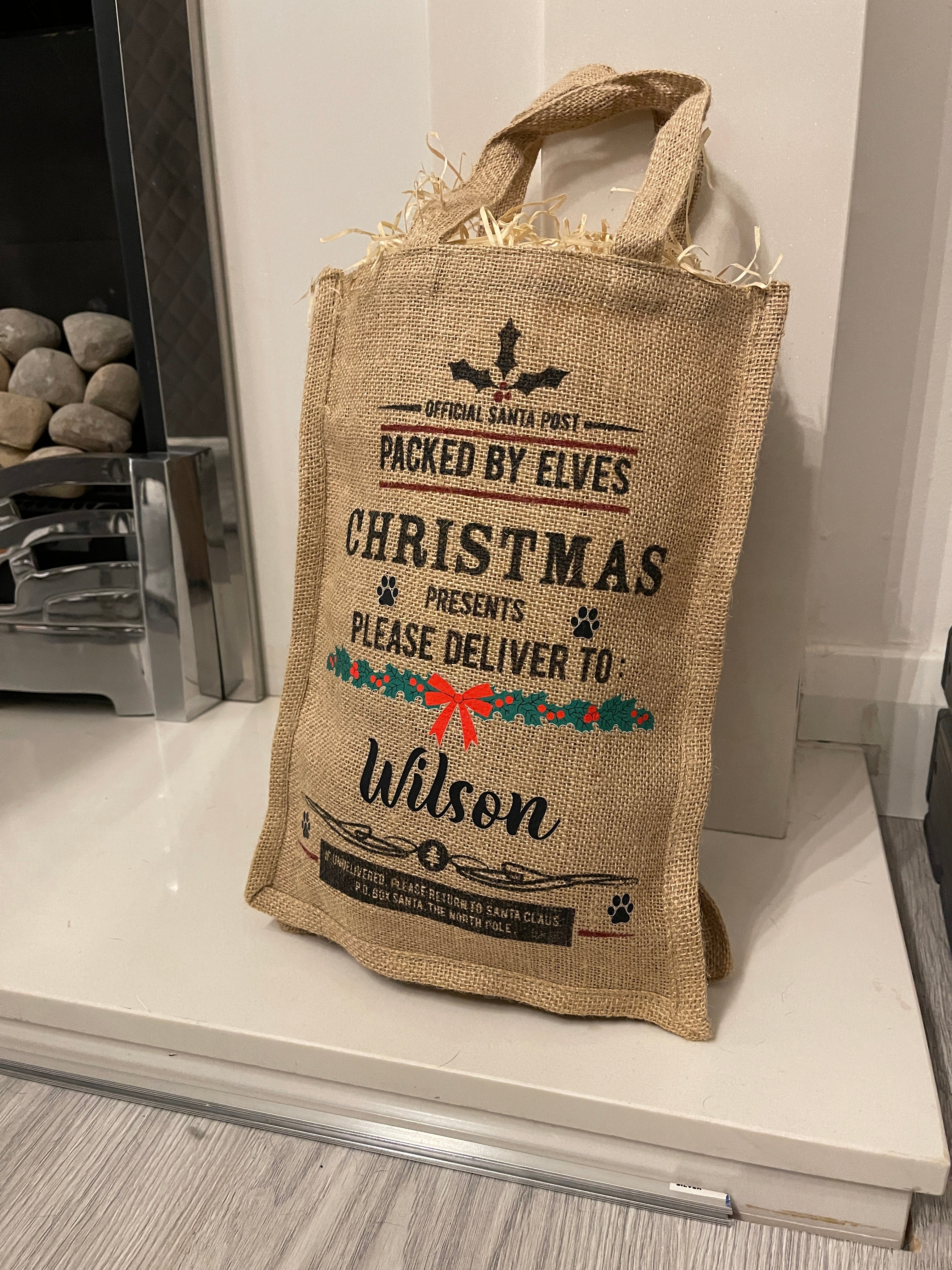 Personalised Christmas santa sack for your cat or dog