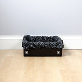 Small Personalised Dog Toy Box with Removable Linen- Black, Dog Toys, Personalised Dog Toys, Dog Toy Box, small pet toy box, Black Toy Box