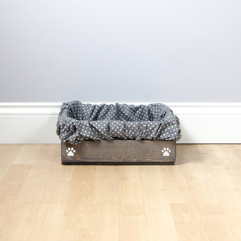 Small Personalised Cat Toy Box -Cat Toys, Personalised Cat Toys, Cat Toy Box, small pet toy box, grey Toy Box