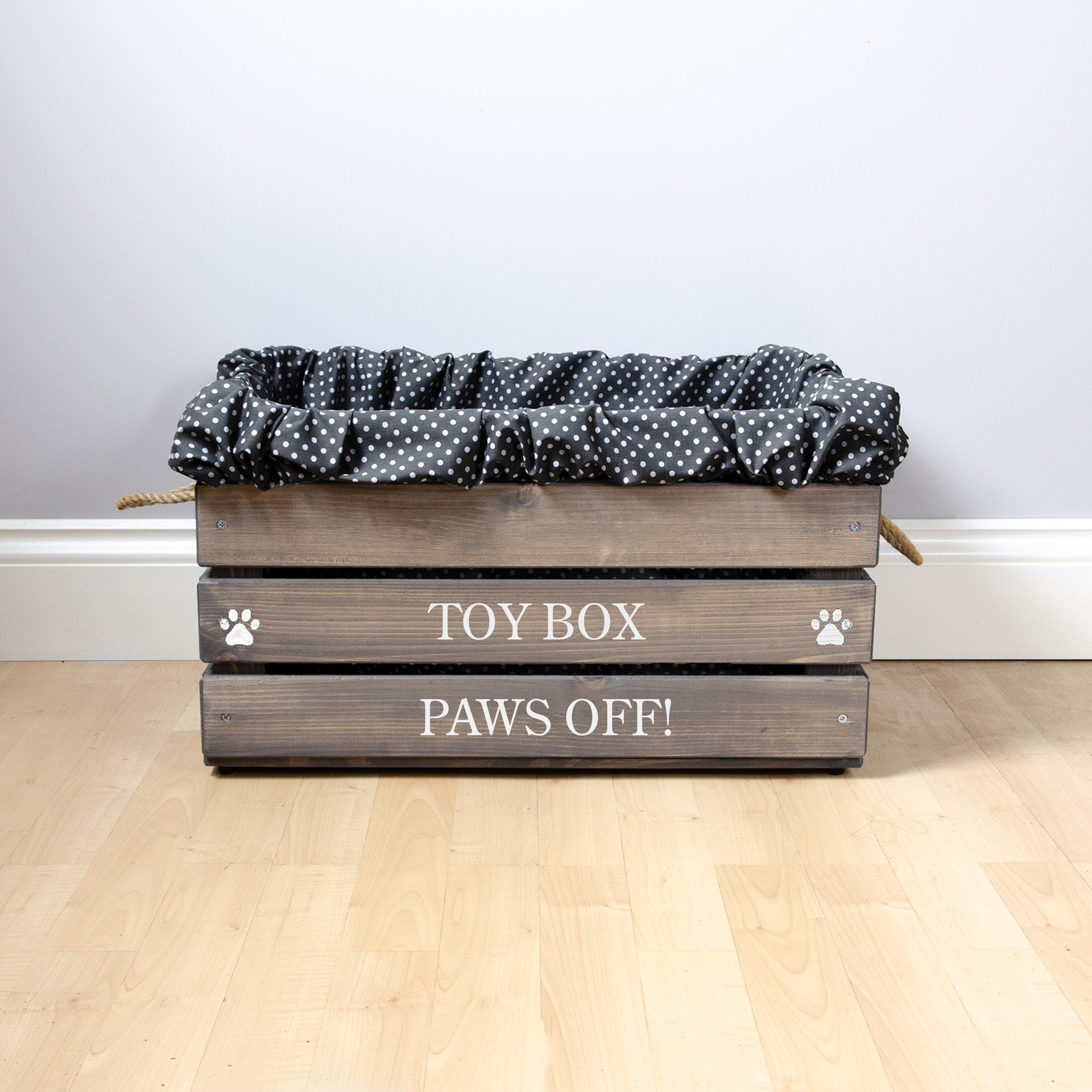Large Personalised Dog Toy Box with Removable Liner (53 x 38 x 33cm) -  QT  Products Ltd