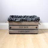 Large Personalised Dog Toy Box -Grey, Dog Toys, Personalised Dog Toys, Dog Toy Box, Small pet toy box, Grey Toy Box