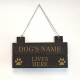 Personalised Pet Sign - Ebony Black