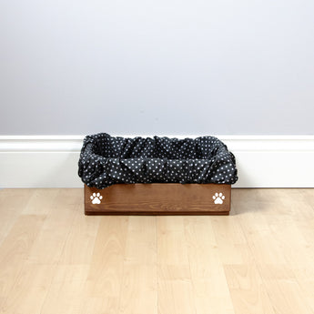 Small Personalised Cat Toy Box -Cat Toys, Personalised Cat Toys, Cat Toy Box, Medium Pet Toys -Oak Toy Box