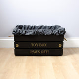 Large Personalised Cat Toy Box -Cat Toys, Personalised Cat Toys, Cat Toy Box, Medium pet toy box, Black Toy Box