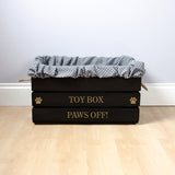 Large Personalised Cat Toy Box -Cat Toys, Personalised Cat Toys, Cat Toy Box, Medium pet toy box, Black Toy Box