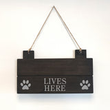 Personalised Pet Sign - Ebony Black, dog sign, cat sign, wooden cat sign