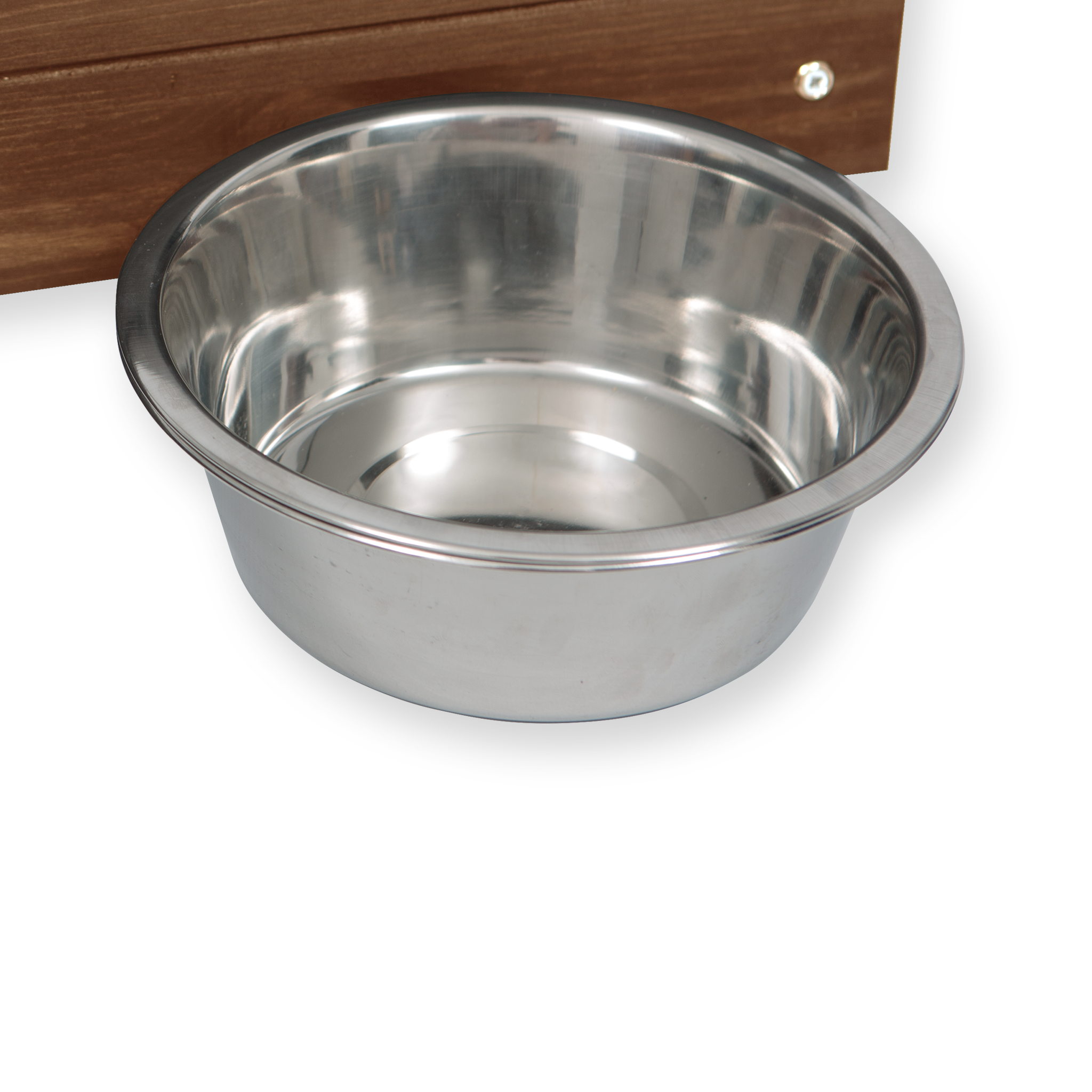 Double Personalised Raised Dog Bowl Stand 17cm High - Royal Oak