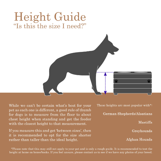 Elevated bowl size. How to measure pet bowl height. What is the best feeding bowl for large dogs