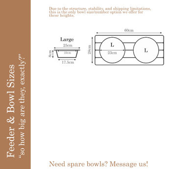Elevated bowl size. How to measure pet bowl height. What is the best feeding bowl for large dogs