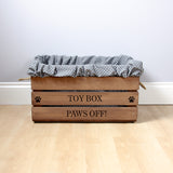 Large Personalised Cat Toy Box -Oak, Dog Toys, Personalised Cat Toys, Cat Toy Box, Medium pet toy box, Oak Toy Box