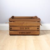 Large Personalised Cat Toy Box -Oak, Dog Toys, Personalised Cat Toys, Cat Toy Box, Medium pet toy box, Oak Toy Box