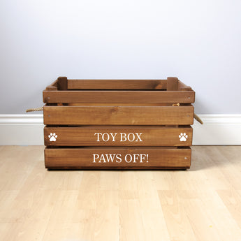 Large Personalised Dog Toy Box with Removable Liner - Oak, Dog Toys, Personalised Dog Toys, Dog Toy Box, Large dog pet toy box, Oak Toy Box for large dogs