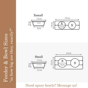 Elevated bowl size. How to measure pet bowl height. What is the best feeding bowl for my pet, how to order the right bowl size