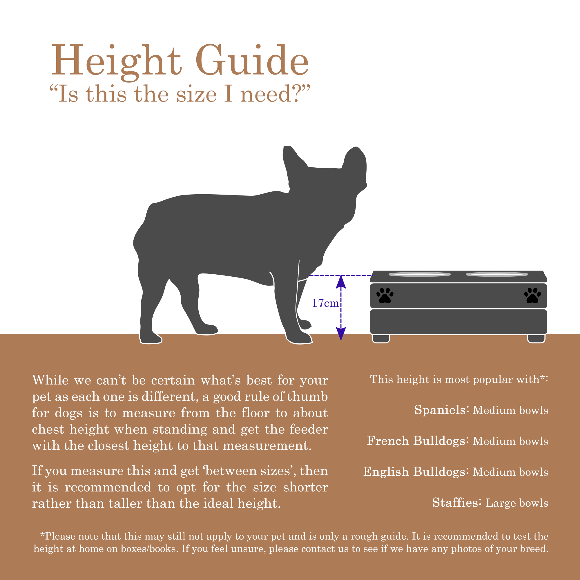 Best height top for dog bowl
